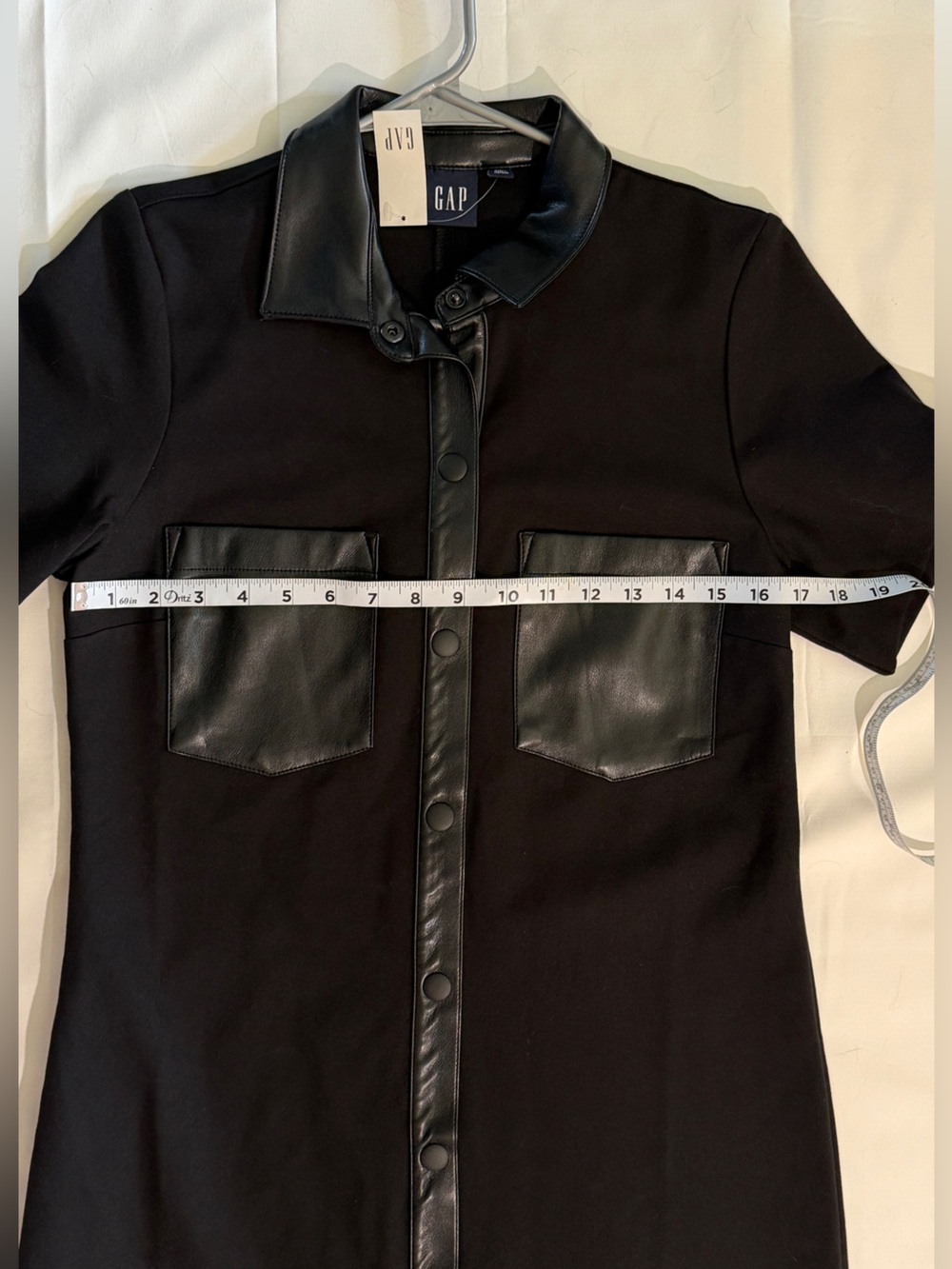 GAP Vegan Leather Mini Shirtdress - Picture 3 of 6